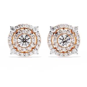 Boucles d'oreilles Ajretail en or 14 carats avec diamant naturel de 2,29 ct, couleur H, clarté VS1, taille brillant rond, certifiées Starlit Majesty - Product Image 2