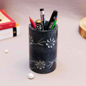 Marble Pen Holder Office Supplies Popular <b>Grey</b> <b>Desk</b> Accessories Organizer High Quality Marble Pencil Pen Holder - Product Image 5