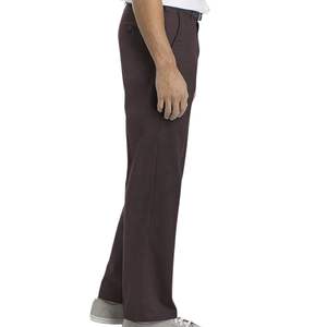Pantalon chino marron foncé pour homme, coupe classique, en sergé de coton, pantalon formel, décontracté, pour homme, qualité supérieure - Product Image 2