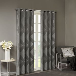 Ogee maglia Jacquard Total Blackout pannello tenda singolo pezzo mantovana per la decorazione della casa - Product Image 6