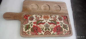 Planches à découper en bois d'acacia pour couper les légumes et la viande Surface de coupe Planche en bois massif Planche artisanale Cuisine rustique - Product Image 2