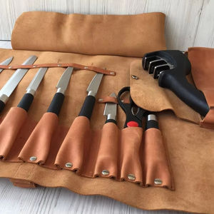 Bolsa de Cuero Resistente Personalizada para Cuchillos de Chef, Bolsa de Viaje Portátil Clásica para Guardar Herramientas de Cocina, Bolsa Plegable Profesional - Product Image 1