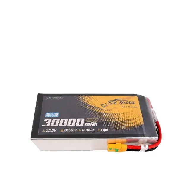 Samli nuove batterie al litio TATTU ad alta densità Semi Solid State 6S 30000mAh 22.2V per drone UAV industriale