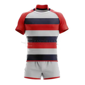 Conjunto de Uniforme de Rugby para Hombre, Jersey y Pantalones Cortos de Rugby con Logotipo Personalizado, Ropa Deportiva Transpirable para Entrenamiento y Partidos de Equipo - Product Image 2