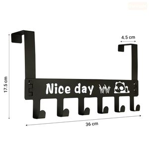 Heavy Duty Steel <b>Over</b> <b>Door</b> Hanger for Cloths Drill Free <b>Door</b> Hanging <b>Hooks</b> for Bathroom Bathroom Towel Hanging Usage - Product Image 2