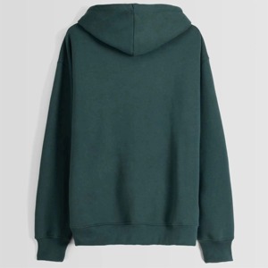 Unisex Hooded Sweatshirt Solid Color Cotton <b>Fleece</b> Oversized Fit Winter Wear <b>Lined</b> Breathable 300g Pocket Design Knitted <b>Hoodie</b> - Product Image 2