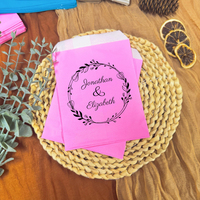 Sacs en papier personnalisés en gros pour cadeaux de mariage, sacs biodégradables de qualité alimentaire imprimés par transfert thermique pour biscuits, beignets, cadeaux de fête