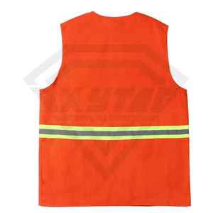 Chaleco de Seguridad Naranja de Alta Visibilidad con Tiras Reflectantes, Ropa de Trabajo para la Construcción, Múltiples Bolsillos, Equipo de Protección, Fabricante Mayorista - Product Image 5