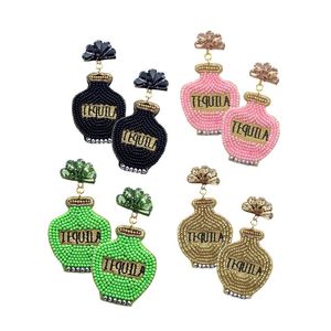 Elegantes pendientes colgantes hechos a mano con cuentas, ligeros, ideales para fiestas, al mejor precio. - Product Image 5