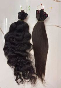 Extensions de cheveux naturels indiens bruts, colorés sur mesure, cheveux de temple bruts, ondulation profonde, extensions à bandes adhésives, noir naturel, sans couture - Product Image 4
