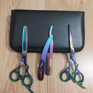 Ensemble professionnel de ciseaux de coiffure, ciseaux à effiler, lames en acier inoxydable, manche en acier inoxydable, outils de salon, kit de peignes - Product Image 4