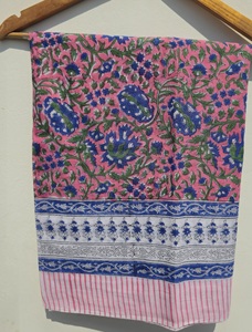 hand block printed <b>sarong</b> crafted from 100% soft cotton eco friendly cotton pareo lightweight beach wrap for women - Product Image 6