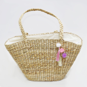 Bolso de Mano Abierto Hecho a Mano en Vietnam con Jacinto de Agua, Marca Artex Dong Thap, Gran Venta - Product Image 1