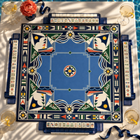 Tapis de Mahjong Nautique Américain Personnalisé 33x33 Pouces 2mm Néoprène Antidérapant Tapis de Jeu de Table Design Original Fournisseur OEM Vente en Gros Cadeau