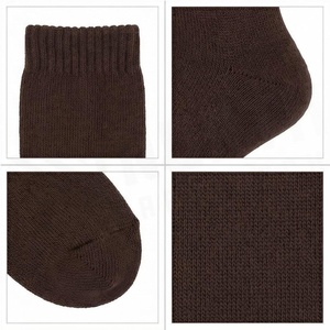 <b>Knee</b> <b>High</b> <b>Socks</b> Solid Brown Breathable Knitted for Adults Casual Wear - Product Image 4