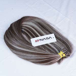 Extensiones de cabello virgen humano crudo vietnamita de punta plana de calidad de lujo a granel Natural recto Super Double Drown Piano Color - Product Image 5