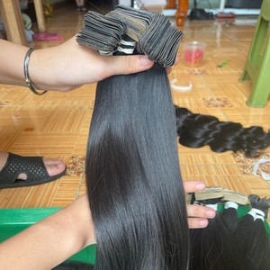 Cinta para cabello crudo sin procesar, cinta recta de hueso en extensiones de cabello para mujeres, cinta recta negra natural para cabello - Product Image 4