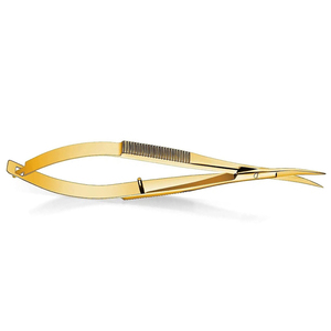 Ciseaux à ressort incurvés de 4,7 pouces en acier inoxydable tranchant pour la coupe des sourcils et des cils, logo personnalisé - Product Image 6