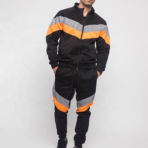 Conjunto deportivo para hombre, para correr, con cremallera completa en las mangas, bolsillos laterales, transpirable, para otoño. - Product Image 1