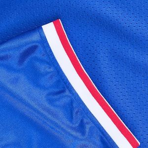 Camiseta Deportiva de Fútbol Azul con Cuello en V, Manga Corta, Ligera, de Poliéster, Estilo Jersey Liso de los 90 - Product Image 6