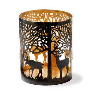 Forest Luminary <b>Small</b> Black Iron <b>Candle</b> Holders for Pillar Tealight & Votive <b>Candles</b> Christmas & Gifting <b>Candle</b> Votive Holders - Product Image 2