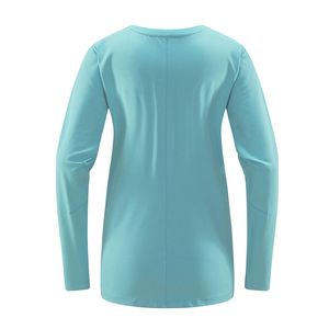 T-shirt à manches longues pour femmes, en coton doux, col rond, décontracté, léger, respirant, confortable, haut basique pour tous les jours et coupe décontractée - Product Image 2