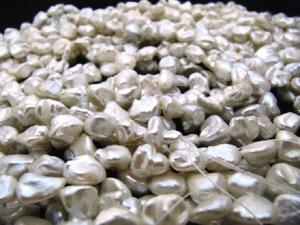 Perles naturelles blanches de 8-9 mm, perles de culture authentiques, brin de 16 pouces - Product Image 4