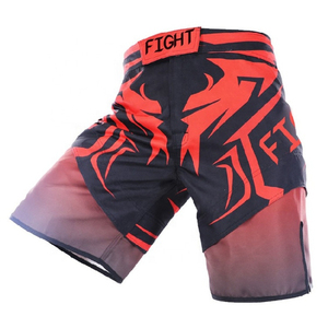 Shorts de boxe personnalisés avec logo sur le devant, ceinture élastique, shorts d'entraînement et de combat - Product Image 1