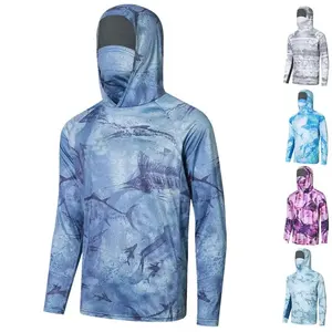 Sudadera con Capucha de Pesca de Manga Larga con Protección Solar UPF50, Sublimada, Personalizada, Transpirable, de Secado Rápido, Protección UV, Ropa Deportiva para Hombre - Product Image 1