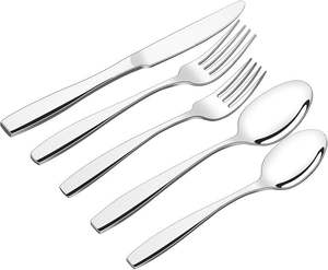 Juego de cubiertos de acero inoxidable de calidad profesional, utensilios de comedor resistentes, perfectos para la mesa de cocina, restaurante, hotel, buffet. - Product Image 4