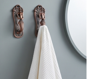 Vintage Metal Mermaid Shaped Wall <b>Hook</b> Holder Rust Resistant Design For Home Decor And Storage Organization Stylish Home Accent - Product Image 5