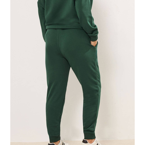 Pantalon de jogging décontracté en coton et élasthanne OEM, longueur cheville, taille haute, en toile épaisse, pour femme, idéal pour le sport et le cyclisme - Product Image 2