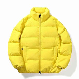 Veste d'hiver décontractée à capuche en laine noire pour homme, coupe oversize, fermeture éclair, résistante à l'eau, doudoune matelassée 50% couleur unie, vêtement d'extérieur - Product Image 3
