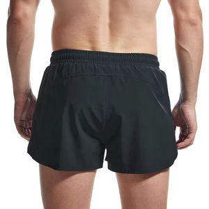 Shorts de sport 2-en-1 personnalisés en polyester pour hommes – Vente en gros, couleur unie, double couche, séchage rapide, pour la course et le basketball - Product Image 2