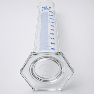 Cylindre gradué en verre de 2000 ml, bleu, équipement de mesure pour laboratoire de chimie - Product Image 5
