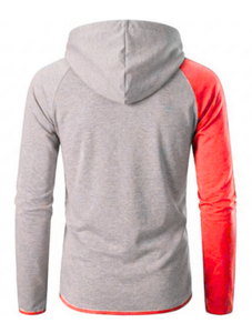 Sweat-shirts à capuche décontractés en coton/polyester, coupe classique, fermeture éclair imperméable, sweat-shirt à capuche pour homme - Product Image 2
