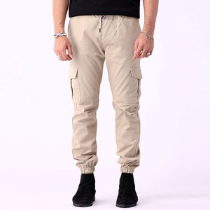 Pantalones Cargo Color Caqui para Hombre, Cintura Elástica, Múltiples Bolsillos, Estilo Jogger Informal, Tela de Lona Transpirable, Ropa de Primavera - Product Image 5