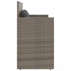 Banco de Jardín de Mimbre Sintético Gris de 47.2 Pulgadas con Fundas Extraíbles y Espacio de Almacenamiento - Product Image 5