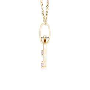 Pendentif en diamant pour femme Vaayu Jewels, coupe ronde brillante, solitaire de luxe, bijoux de fiançailles, or 10K 14K 18K, argent 925 935 - Product Image 4