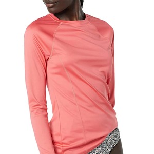 Camiseta de Compresión de Punto de Alta Elasticidad para Mujer, Camiseta Deportiva Transpirable de Invierno, Top Atlético con Logotipo Personalizado, Suministro Directo de Fábrica - Product Image 3