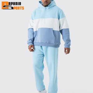 Ensemble survêtement homme hiver 2 pièces de haute qualité : pantalon de jogging ample et sweat à capuche surdimensionné personnalisé en molleton épais - Product Image 1