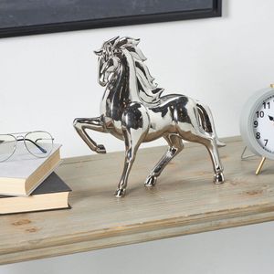 <b>Hand</b> finished <b>cast</b> aluminium horse sculpture noble stallion metallic equine statue decor for refined interiors - Product Image 3