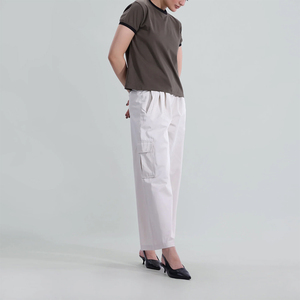 เสื้อยืดลำลองสำหรับผู้หญิง  แบบสวม  สีตามสั่ง แขนสั้น  สไตล์สตรีทแวร์  เรียบง่าย น้ำหนักเบา - Product Image 5