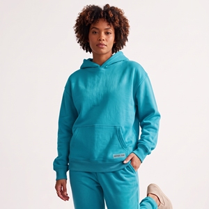 custom charcoal grey hoodie women heavy blend fleece front pocket pullover plain solid color warm casual streetwear daily <b>tops</b> - Product Image 5