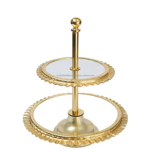 Most Running Two <b>Tier</b> wedding <b>Cake</b> <b>Stand</b> From India Hot Selling Celebration Parties Platter Cupcakes Display Modern Pastry <b>Stand</b> - Product Image 2
