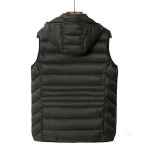 Gilet matelassé Montane pour homme, noir, à capuche, sans manches, coupe-vent, décontracté, vêtement d'extérieur d'hiver, fermeture éclair, couleur unie - Product Image 2