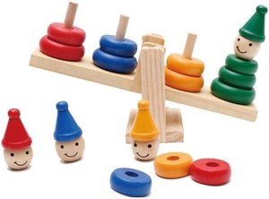Round scale for kids with Round shape Wooden <b>Stacking</b> Balance Toy Montessori Wooden <b>Stacking</b> Toy Toddler Balancing <b>Rings</b> Toy - Product Image 4