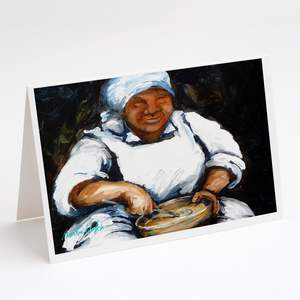 Cartes de voeux pain de maïs eau chaude Pack de 8 capricieux A7 taille 5x7 cartes de note vierges avec enveloppes - Product Image 1