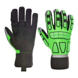 Gants tactiques à doigts entiers, antidérapants, respirants, avec sangle de poignet réglable, équipement de sécurité sportif en cuir pour hommes, pour l'extérieur - Product Image 4