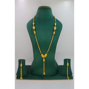 Collar y Aretes con Cuentas Chapados en Oro, Estilo Árabe de Oriente Medio, Joyería Tradicional India para Bodas, Collar Largo Étnico para Mujeres y Niñas - Product Image 6